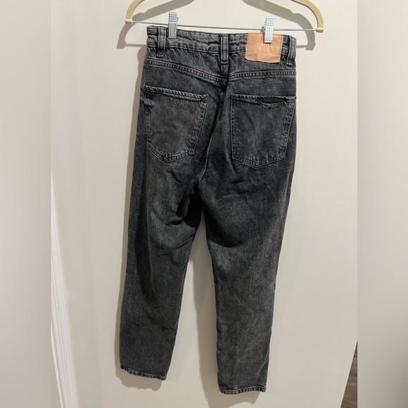 ZARA Women's Black Washed High Rise Denim Jeans - Picture 2 of 8
